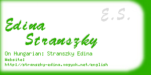 edina stranszky business card